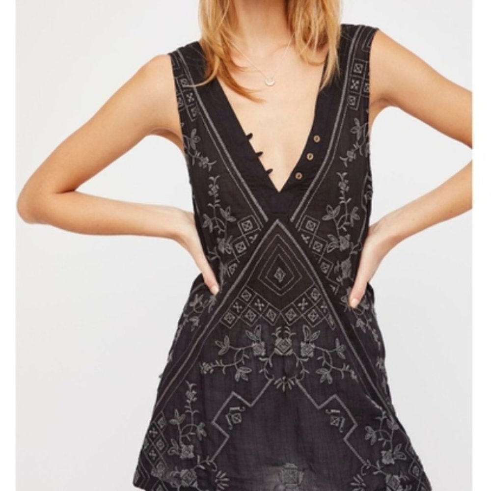 Free People Shifty Slip Dress - Black, L